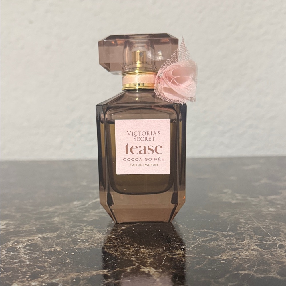 Victoria's Secret Tease Cocoa Soirée - Smoky Brown Bottle with Pink Flower